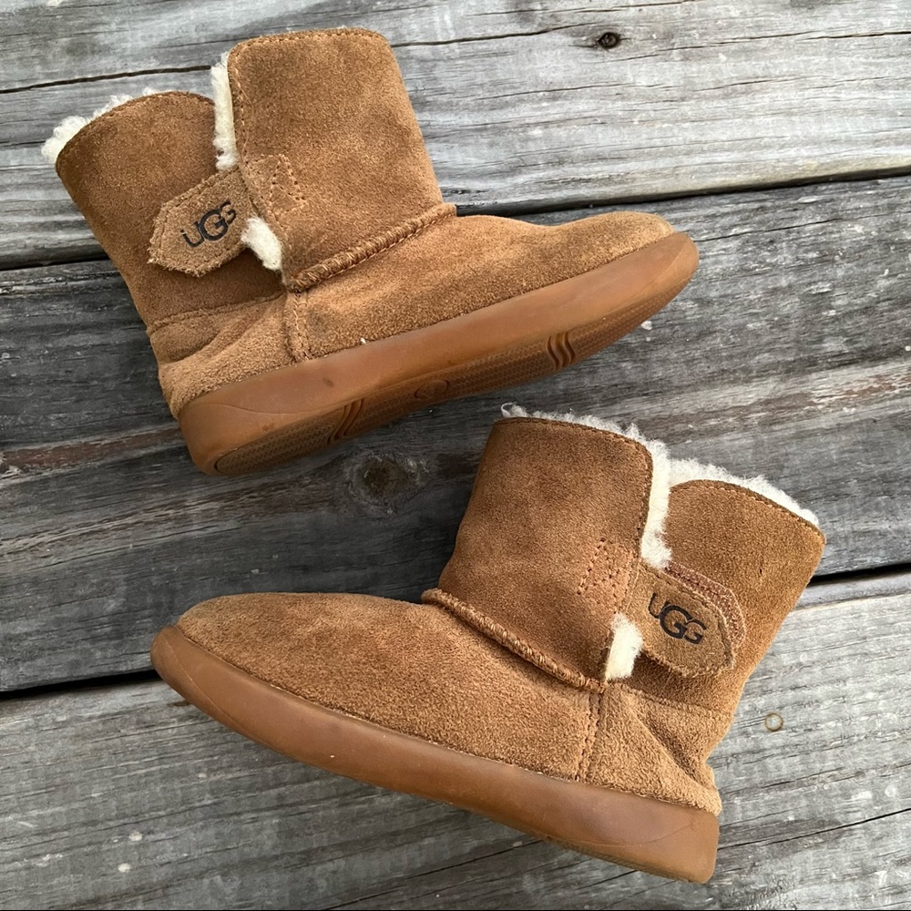 Ugg Keelan Tan Winter Boots Little Girl Size 8